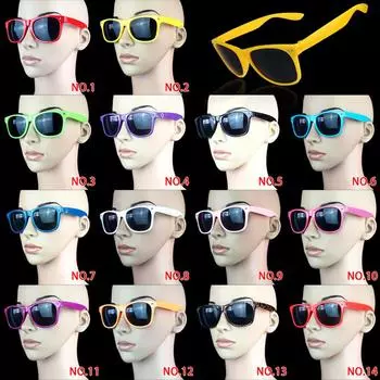 Квадратные ретро солнцезащитные очки очки черные линзы унисекс UV400 на открытом воздухе мода спорт glasses cloth color random