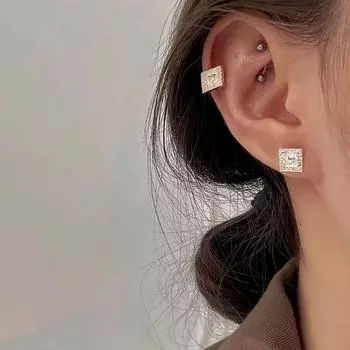 Квадратные серьги для женщин в летнем новом стиле, изысканном нишевом дизайне и легкой роскоши