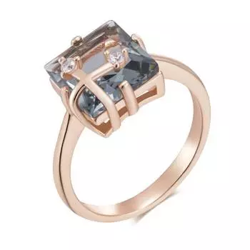 Квадратные серые циркониевые женские кольца золотые модные геометрические кольца ювелирные изделия индивидуальные аксессуары для вечеринок 7 серый