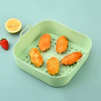 Квадратные силиконовые формы для выпечки, многоразовые пиццы, жареная курица, фритюрница, аксессуары для пищевых продуктов 20CM