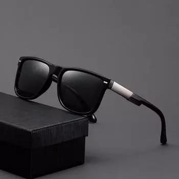 Квадратные солнцезащитные очки для мужчин, поляризационные солнцезащитные очки UV400, модные солнцезащитные очки, спортивные солнцезащитные очки для вождения, винтажные большие солнцезащитные очки с защитой от ультрафиолета