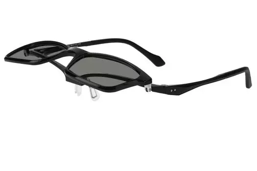 Квадратные солнцезащитные очки с откидной оправой, легкие, с защитой от ультрафиолета, для вождения, спорта, рыбалки, стильные, УМНЫЕ, с откидной оправой ZJ231G03 [Zoff] (черный) Противоскользящие мужские