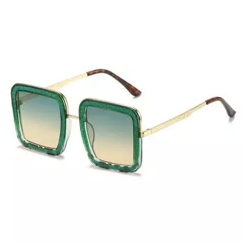Квадратные солнцезащитные очки, уличные квадратные металлические очки, персонализированные цветные солнцезащитные очки. regular