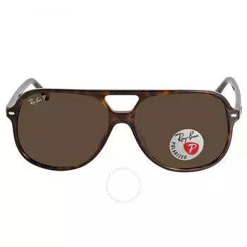 Квадратные солнцезащитные очки унисекс Ray Ban Bill, поляризационные коричневые классические B 15 RB2198 902 57 56