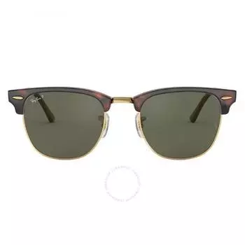 Квадратные солнцезащитные очки унисекс Ray Ban Clubmaster Classic, зеленые поляризованные классические G 15, RB3016 990 58 55