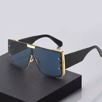 Квадратные солнцезащитные очки в стиле панк для женщин и мужчин, цельные большие оправы, модные женские очки для вождения