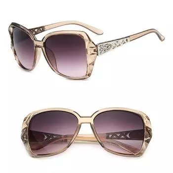 Квадратные солнцезащитные очки женские большие солнцезащитные очки роскошные высококачественные очки женские модные зеркальные оттенки шампанского