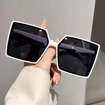 Квадратные солнцезащитные очки, женские солнцезащитные очки большого размера, женские высококачественные женские велосипедные очки для путешествий, большие очки в оправе чёрный