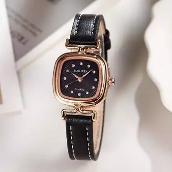 Квадратные средневековые женские часы Маленькие квадратные поясные часы с кирпичом Маленькие женские часы