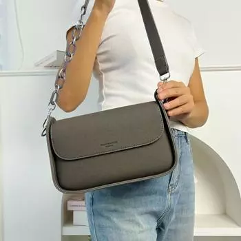 Квадратные сумки через плечо для женщин, однотонные двухременные сумки-мессенджеры с клапаном, роскошные дизайнерские сумки 25x17x8cm чёрный