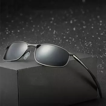 Квадратные винтажные поляризованные солнцезащитные очки мужские брендовые дизайнерские классические солнцезащитные очки для вождения