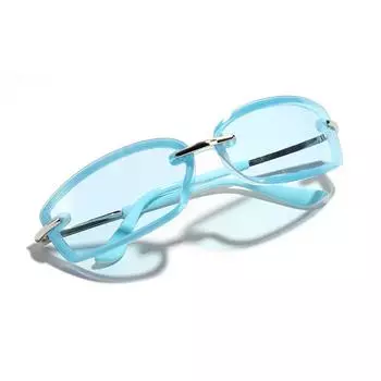 Квадратные женские полуметаллические повседневные солнцезащитные очки ярких цветов