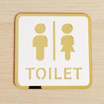 Квадратный акриловый знак для ванной комнаты 12 см, табличка, настенный художественный дверной знак для ванны