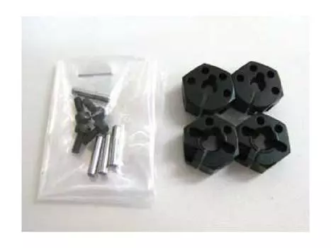 Квадратный алюминиевый зажим шестигранная ступица колеса Tamiya ширина 6 мм черный (для ТТ-01 02)