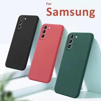Квадратный чехол для Samsung S25 S24 S23 S22 Ultra FE A56 A36 A26 A16 A55 A35 A25 A15 A05 A54 A34 A14 A53 A33 A23 A13 A52 чехол Samsung S22 чёрный