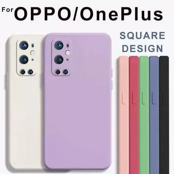 Квадратный чехол из ТПУ для OPPO Fnid X8 X5 Lite Reno 13 12 11 8 A79 A18 A38 A98 A78 A76 A53 A17 A52 A16 A92 A91 A15 A15S A9 A5 Realme Oneplus Cover OPPO A94(5G) чёрный
