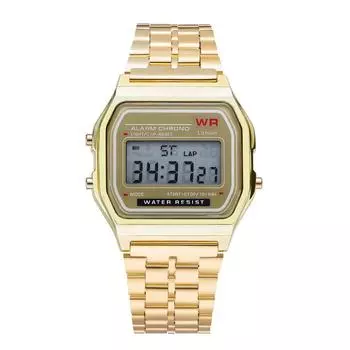 Квадратный циферблат электронные женские мужские часы цифровой дисплей наручные часы розовое золото серебро роскошные женские наручные часы