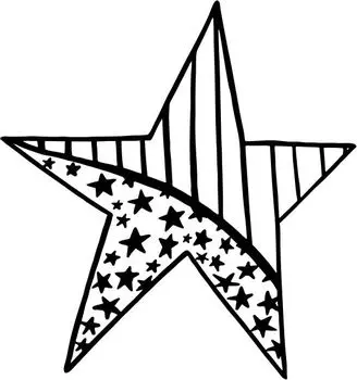 Квадратный деревянный резиновый штамп Printtoo Star Design Scrap-Book Crafting Block-2 x 2 2 x 2 Inches коричневый