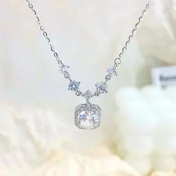 Квадратный дизайн ожерелья для тяжелой промышленности, изысканный, легкий, роскошный, высокого качества, элегантный, элегантный и элегантный для небольшого рынка