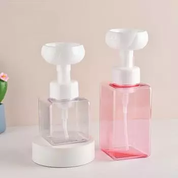 Квадратный флакон-дозатор из ПЭТГ для дезинфицирующего средства для рук или косметики (250мл, 450мл, 650мл) 250ml коричневый