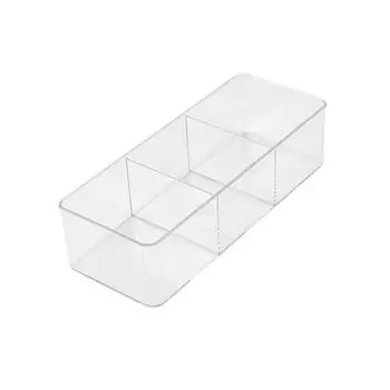 Квадратный контейнер для хранения косметики Большой вместимости Выдвижной ящик Встроенная маленькая коробка Three Grid