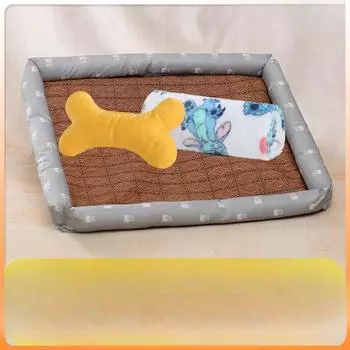 Квадратный коврик, подушки для собачьей будки летом, кошачье гнездо, гнездо для домашних животных, износостойкие и устойчивые к царапинам постельные принадлежности для домашних животных 31 * 41