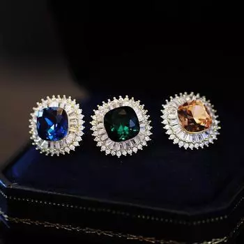 Квадратный кристалл High-End Anti-Light пряжка брошь дизайн Sense Niche мужской и женский костюм воротник булавка изысканная маленькая булавка с ювелирными изделиями шампанского