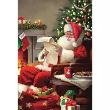 Квадратный/круглый 5D DIY Алмазная картина Санта-Клаус Вышивка Крестом Мозаика Украшение дома Full Round 20X30CM