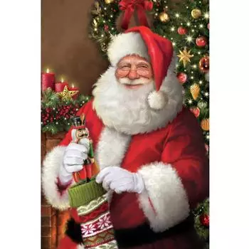 Квадратный/круглый алмаз 5D DIY Алмазная картина Санта-Клаус и подарки 3D вышивка крестиком мозаика украшение дома Full Round 20X30CM