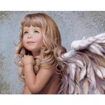 Квадратный/круглый алмаз 5D DIY Алмазная вышивка Ангел Девушка детская алмазная живопись вышивка крестиком водная Алмазная мозаика украшения Full Square (20X30CM)