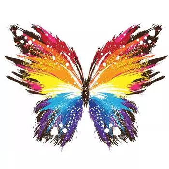 Квадратный/круглый алмаз 5D DIY алмазная живопись нарисованная бабочка ручная вышивка искусство вышивка крестиком мозаичное украшение подарок Full Square (20X30CM)