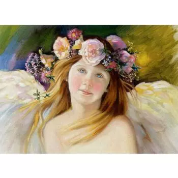 Квадратный/круглый бриллиант 5D Алмазный Ангел Девушка Вышивка Крестом Алмазная Мозаика Картина Украшение Подарок Full Square (20X30CM)