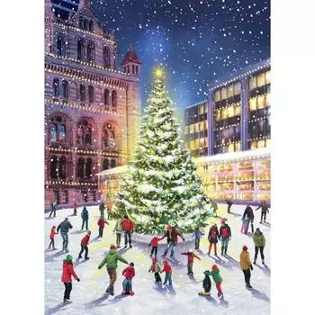 Квадратный / круглый бриллиант 5D DIY Алмазная картина Рождественская елка толпа 3D Вышивка крестом Алмазная мозаика Украшение Full Round 20X30CM
