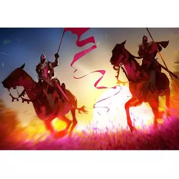 Квадратный/круглый DIY Алмазная вышивка Рыцарь 5D Алмазная картина Водная Алмазная мозаика Украшение дома Full Square (20X30CM)