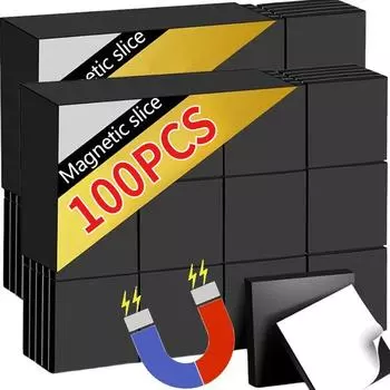 Квадратный магнитный лист самоклеящиеся черные магниты резиновые гибкие маленькие липкие магниты наклейки DIY Craft Декор для холодильника square-10PCS