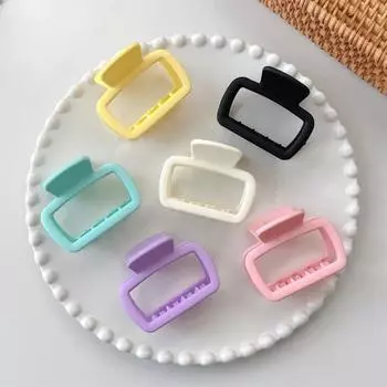 Квадратный маленький коготь для волос модный сплошной зажим для захвата женский затылок принцесса акула зажимы для волос головной убор аксессуары для волос фиолетовый