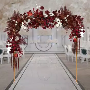 Квадратный металлический фон для свадебного места, подставка для арки, романтическое украшение для свадебной вечеринки, многоразовая стойка, большой комплект арок для воздушных шаров 2X2M золотой