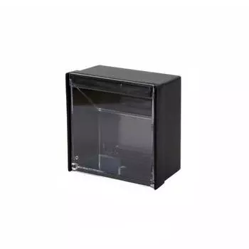 Квадратный мини-бокс для хранения Экономия места Бокс для хранения кабелей для передачи данных Держатель ватных дисков Ванная комната Black S