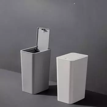 Квадратный мусорный бак Бытовая эластичная крышка Тип Бытовая кухонная классификация Туалет Пресс Туалет Мусорное ведро с крышкой S