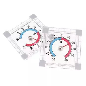 Квадратный настенный домашний садовый градуированный дисковый измерительный термометр белый