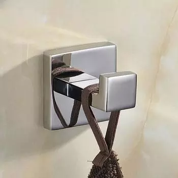 Квадратный настенный крючок из нержавеющей стали SUS 304, гибкий, роскошный, зеркально-полированный, вешалка для полотенец, полотенец, халатов, пальто, шляп, дверца серебряный