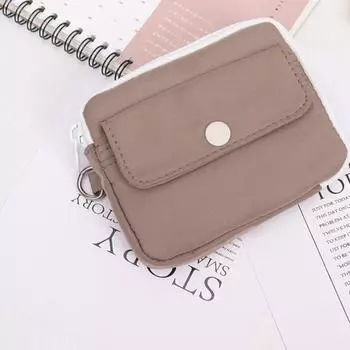 Квадратный нейлоновый кошелек для монет на молнии, мини-сумка для хранения, простая сумка для наушников, для улицы хаки