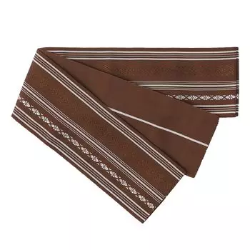 Квадратный Оби Хаката Ори Чистый Шелк Сделано в Японии Кимоно Юката Подарочный Коричневый [TAYU-TAFU] Мужской Мужской круглый год