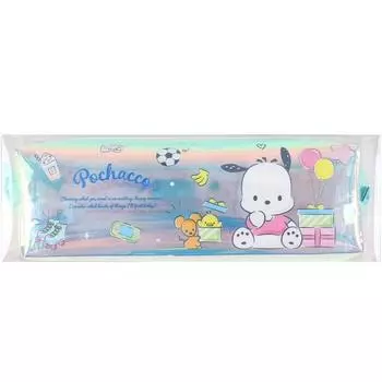 Квадратный пенал Sanrio с голограммой Pochaco, мятный, 1 штука