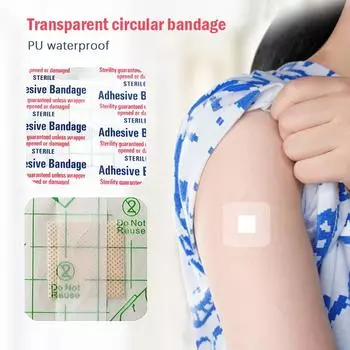 Квадратный пластырь для первой помощи, водонепроницаемые заживляющие раны, пластырь для ран, наклейки 100pcs