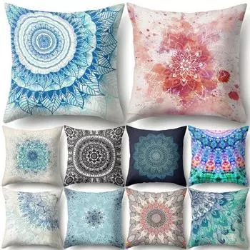 Квадратный плед в богемном стиле, защитный чехол для подушки, декор для дивана-кровати