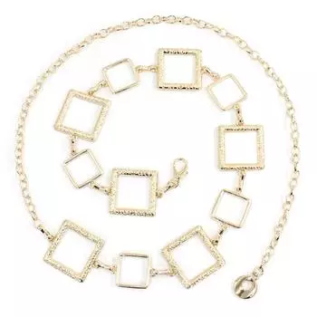 Квадратный пояс на талии с украшением костюма классической рубашки Регулируемая цепочка на талию золотой