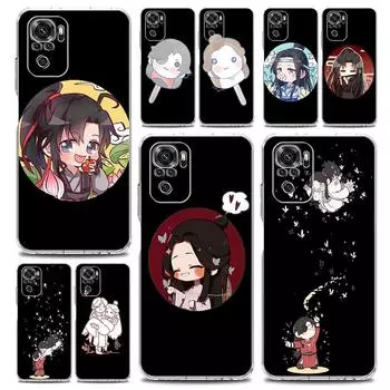 Квадратный прозрачный мягкий чехол для телефона для Xiaomi Redmi Note 12 11 9S 9 8 10 Pro + 7 8T 9C 9A 8A K40 игровой чехол Heaven Officials Blessing Redmi 9C