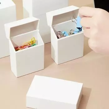 Квадратный ящик для хранения из АБС-пластика, многофункциональный пылезащитный органайзер, рукава для фотокарт, маленькая карточка, сортировка пленки, простая белая коробка S белый