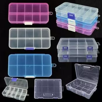 Квадратный ящик для хранения пластиковый кейс для мелких предметов 5 размеров органайзер для электроинструментов держатель 12.7x6.5x2.2cm-5